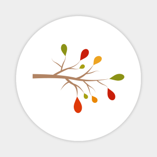 Autumn leaves on a branch Magnet